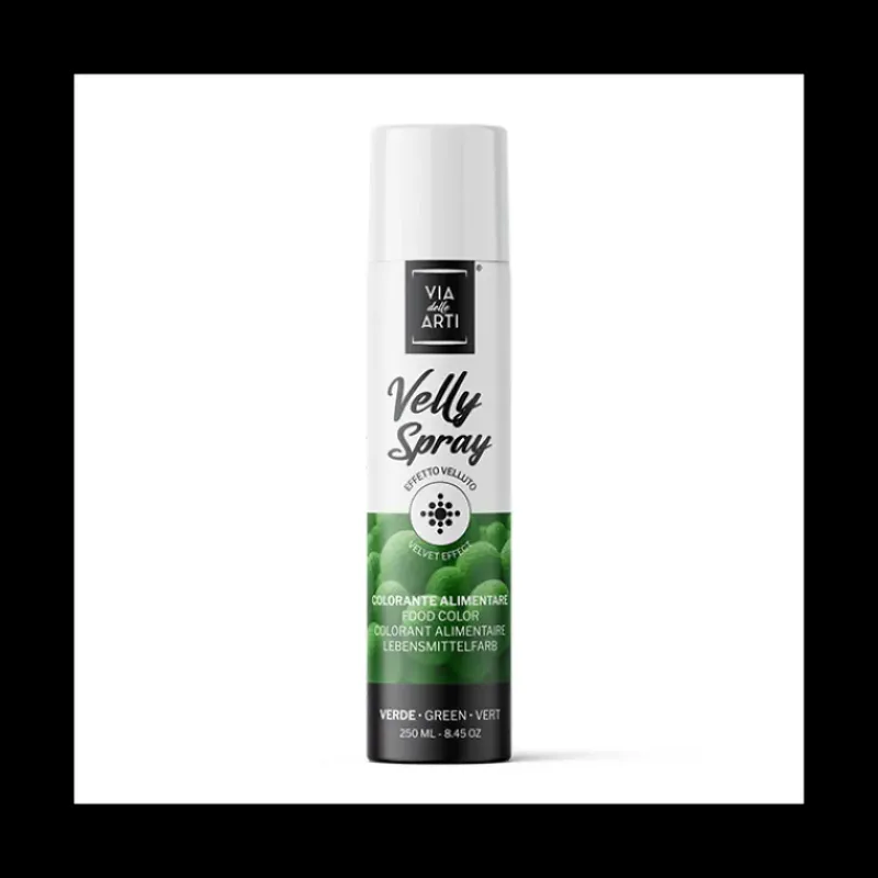 Spray Alimentaire|Colorants Alimentaires*VELLY SPRAY Spray Velours Vert 250 ml Colorant Alimentaire Pro
