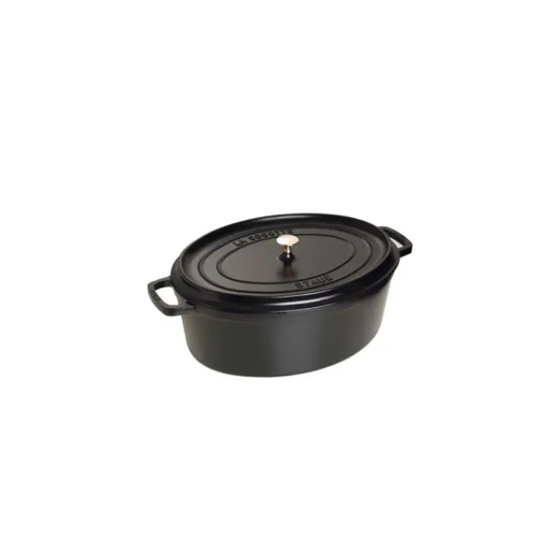 Cocotte En Fonte*STAUB Cocotte Fonte Ovale 37 cm Noir Mat 8 L