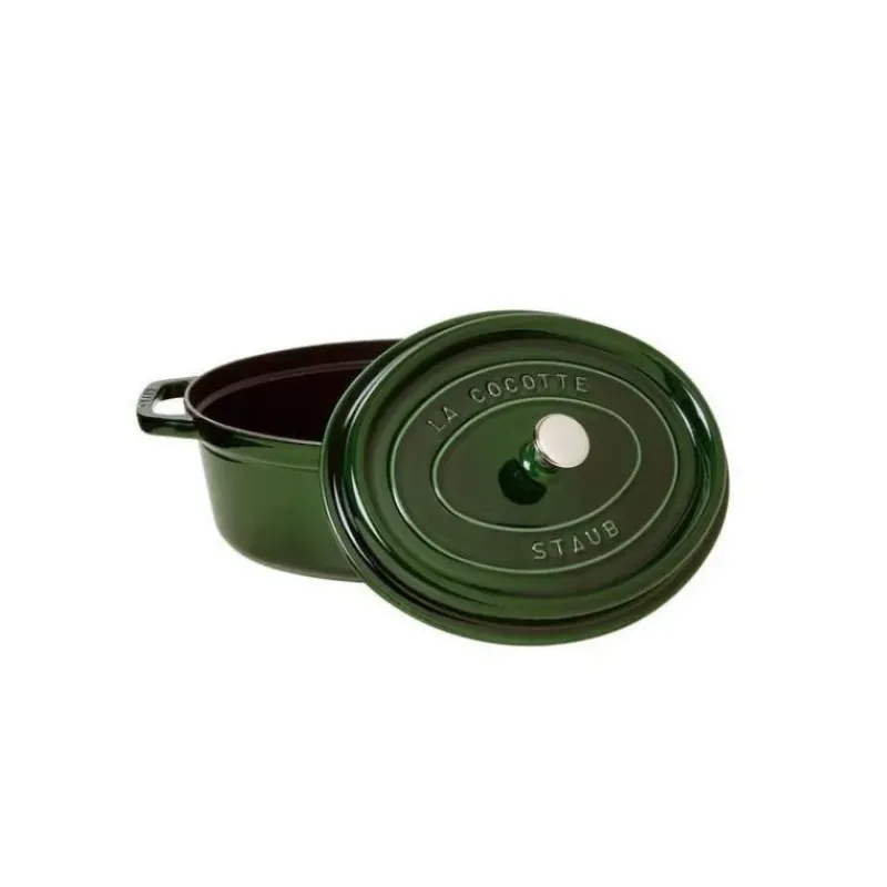 Cocotte En Fonte*STAUB Cocotte Fonte Ovale 31 cm Vert Basilic Majolique 5,5 L