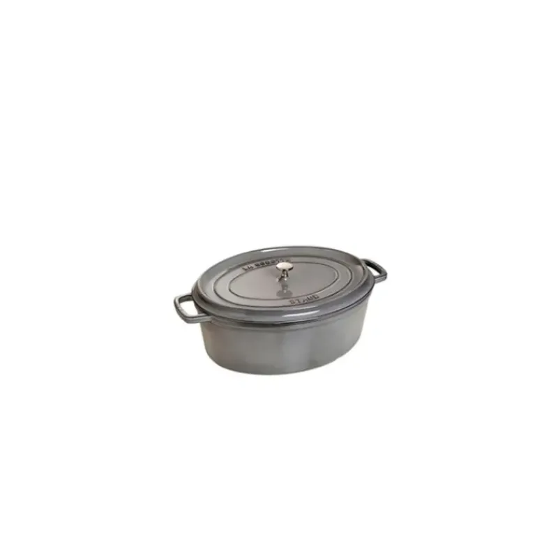 Cocotte En Fonte*STAUB Cocotte Fonte Ovale 27 cm Gris Graphite 3,2 L