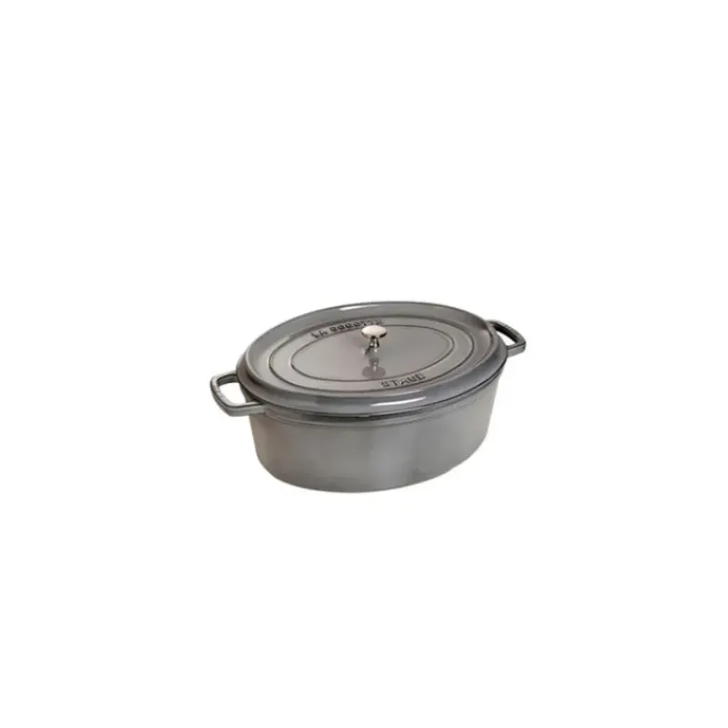 Cocotte En Fonte*STAUB Cocotte Fonte Ovale 31 cm Gris Graphite 5,5 L