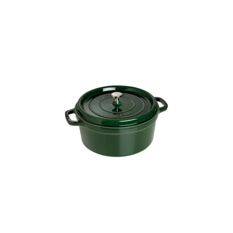 Cocotte En Fonte*STAUB Cocotte Fonte Ronde 24 cm Vert Basilic Majolique 3,8 L
