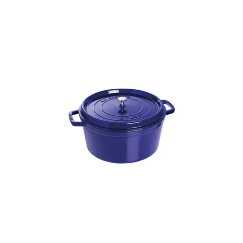 Cocotte En Fonte*STAUB Cocotte Fonte Ronde 24 cm Bleu Intense Majolique 3,8 L