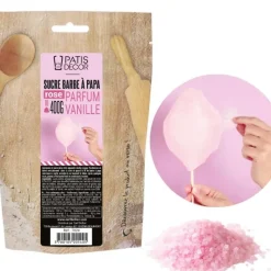 Décoration Comestible*PATISDECOR Sucre Barbe à Papa Vanille 400 g Patisdécor