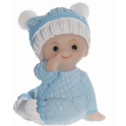 Décoration Gâteau*MALLARD FERRIERE Sujet bapteme Garçon Pyjama Bleu 7,5 cm