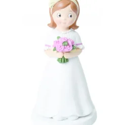 Décoration Gâteau*MALLARD FERRIERE Sujet Communion Fille Moderne 15,5 cm