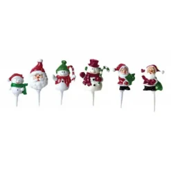 Décoration Gâteau*CUISINEADDICT Sujets de Noël Rouge sur pique x72