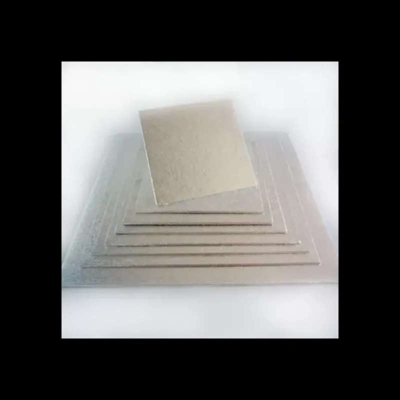 Présentoirs Pour Gâteaux*FUNCAKES Support Gâteau Carré 33 x 0,4 cm Argenté