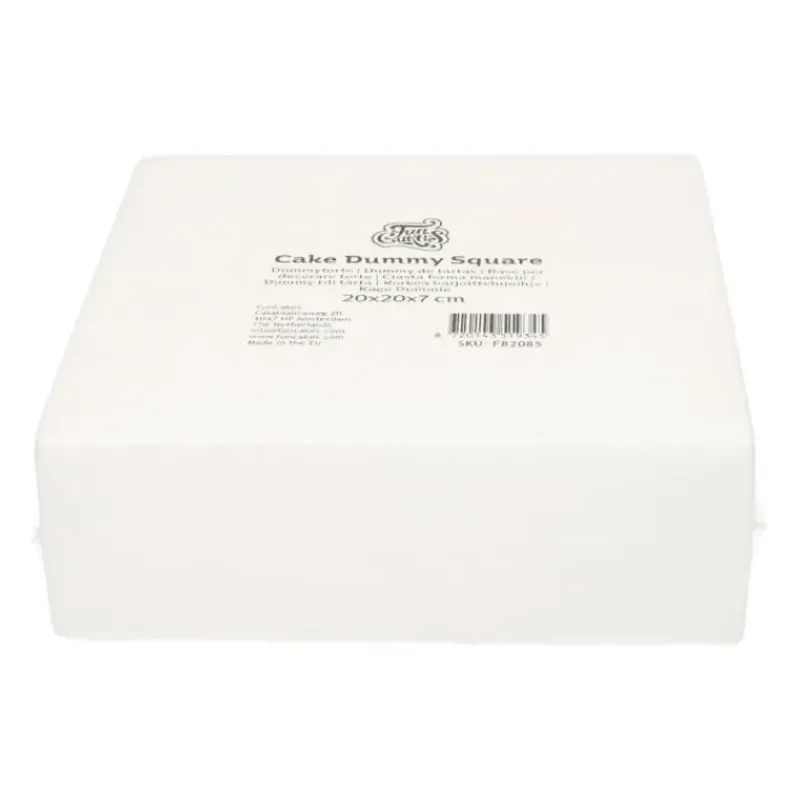 Présentoirs Pour Gâteaux*FUNCAKES Support polystyrène carré H 7 cm - 20 x 20 cm