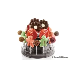 Présentoirs Pour Gâteaux*SILIKOMART Support Pop Cake Noir Ø 225 mm