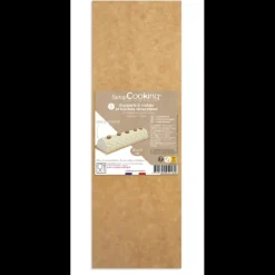 Présentoirs Pour Gâteaux*SCRAPCOOKING Supports à Gâteaux Kraft et Blanc Rectangle 10 x 30 cm (x5)