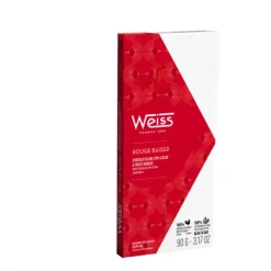 Chocolats À Offrir|Confiserie*WEISS Tablette de Chocolat Blanc Rouge Baiser 29% 90 g