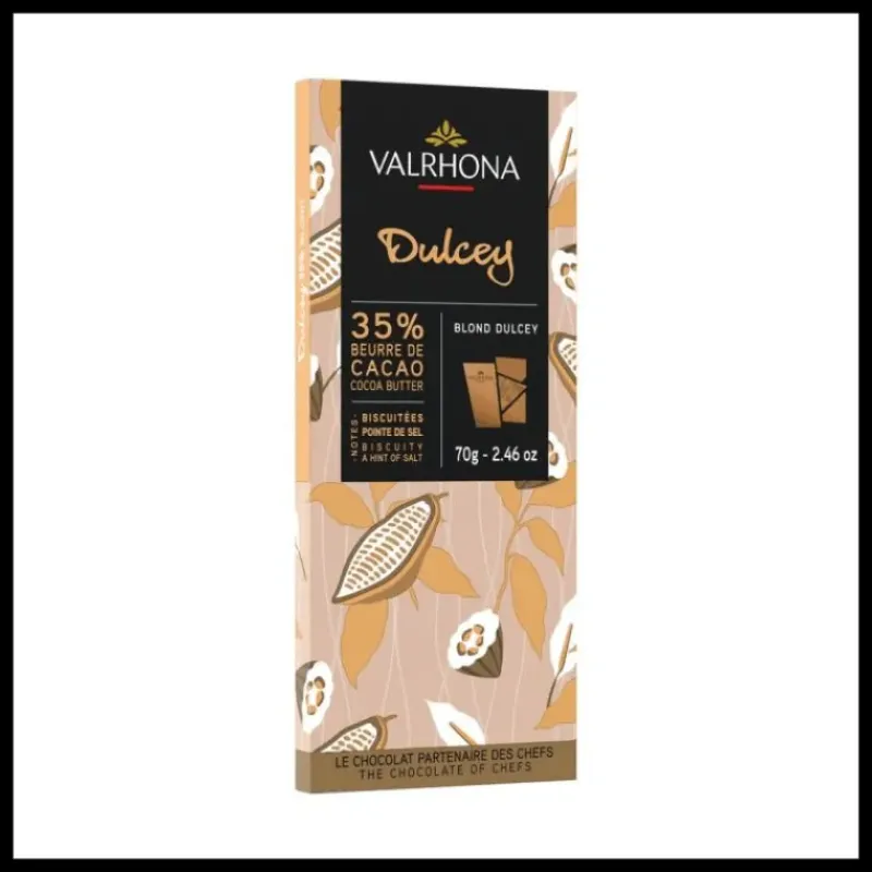 Chocolats À Offrir|Confiserie*VALRHONA Tablette de Chocolat Dulcey 35% 70 g