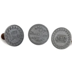 Emporte Pièce - Découpoir Pâtisserie*NORDIC WARE Tampons à Biscuits et Cookies Ronds Greetings (x3)