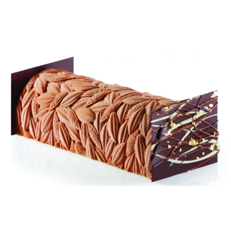 Moule Silicone*PAVONI Tapis Décor Bûche Cabosse Silicone