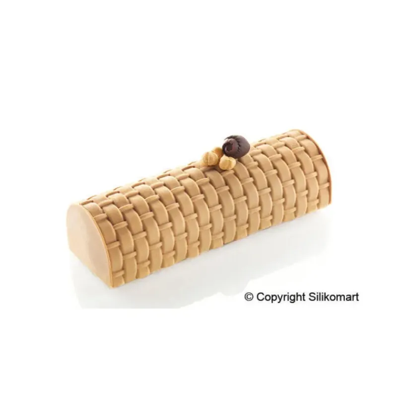 Moule Silicone*SILIKOMART Tapis Décor Bûche Tressé Silicone Professional