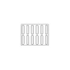 Tapis Silicone Pâtisserie*PAVONI Tapis Silicone Micro-perforé Éclair 12,5 x 2,5 cm x H 0,5 cm (x12)