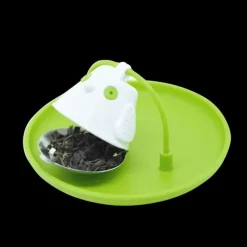 Vaisselle*CUISINEADDICT Tasse à Thé avec Infuseur et Couvercle Vert Botanique 400 ml QDO