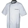 Veste De Cuisine*ROBUR Veste de Cuisine Mixte Blanche/Parement Gris ENERGY T.1