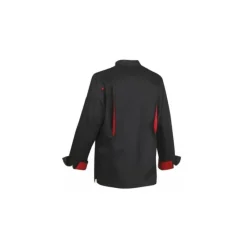 Veste De Cuisine*ROBUR Veste de Cuisine Mixte Noire/Rouge BOKO T.3