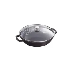 Woks*STAUB Wok en Fonte 30 cm Noir