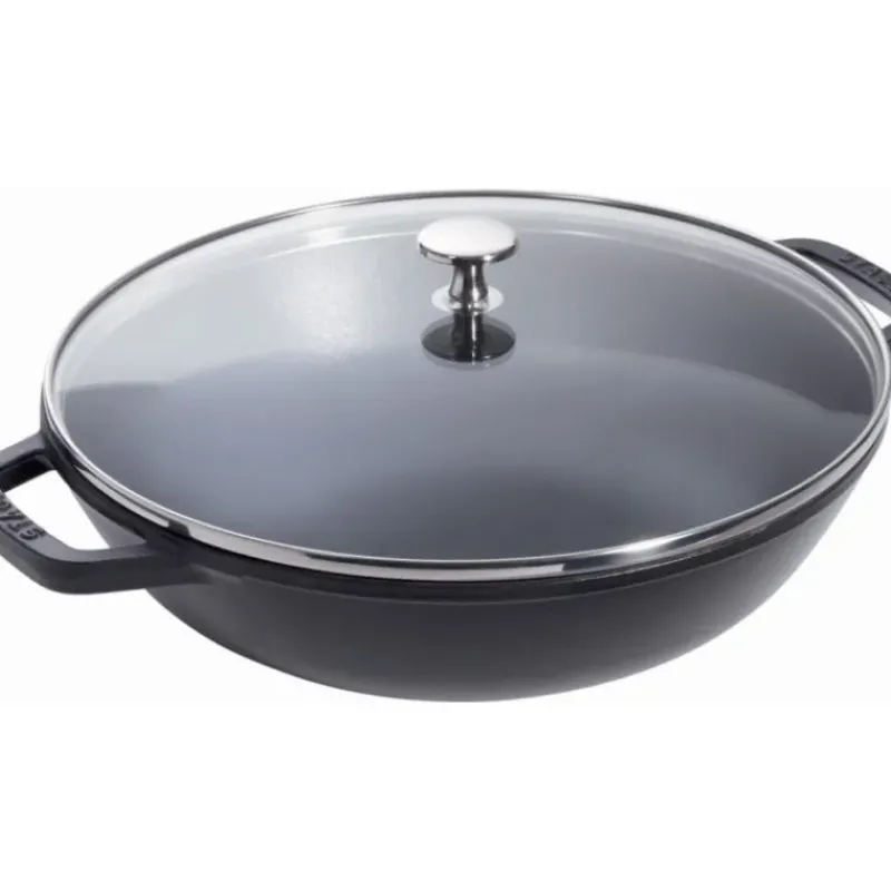 Woks*STAUB Wok en Fonte 30 cm Noir