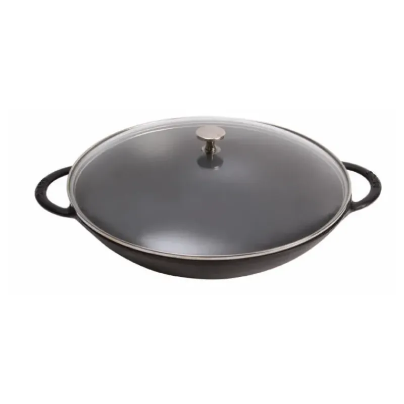 Woks*STAUB Wok en Fonte 37 cm Noir