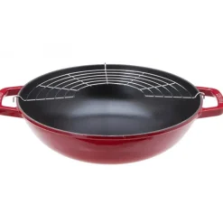 Woks*STAUB Wok en Fonte 30 cm Rouge